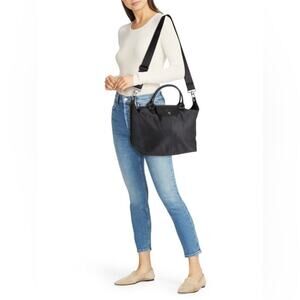 Long Champ Le Pliage Neo Top Handle Bag Black Medium Like New
